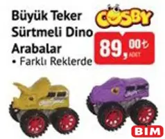 COSBY OYUNCAK BÜYÜK TEKER SÜRTMELİ DİNO ARABALAR
